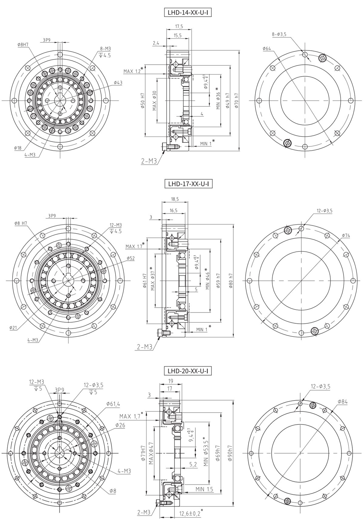 LHD-I谐波减速器模型