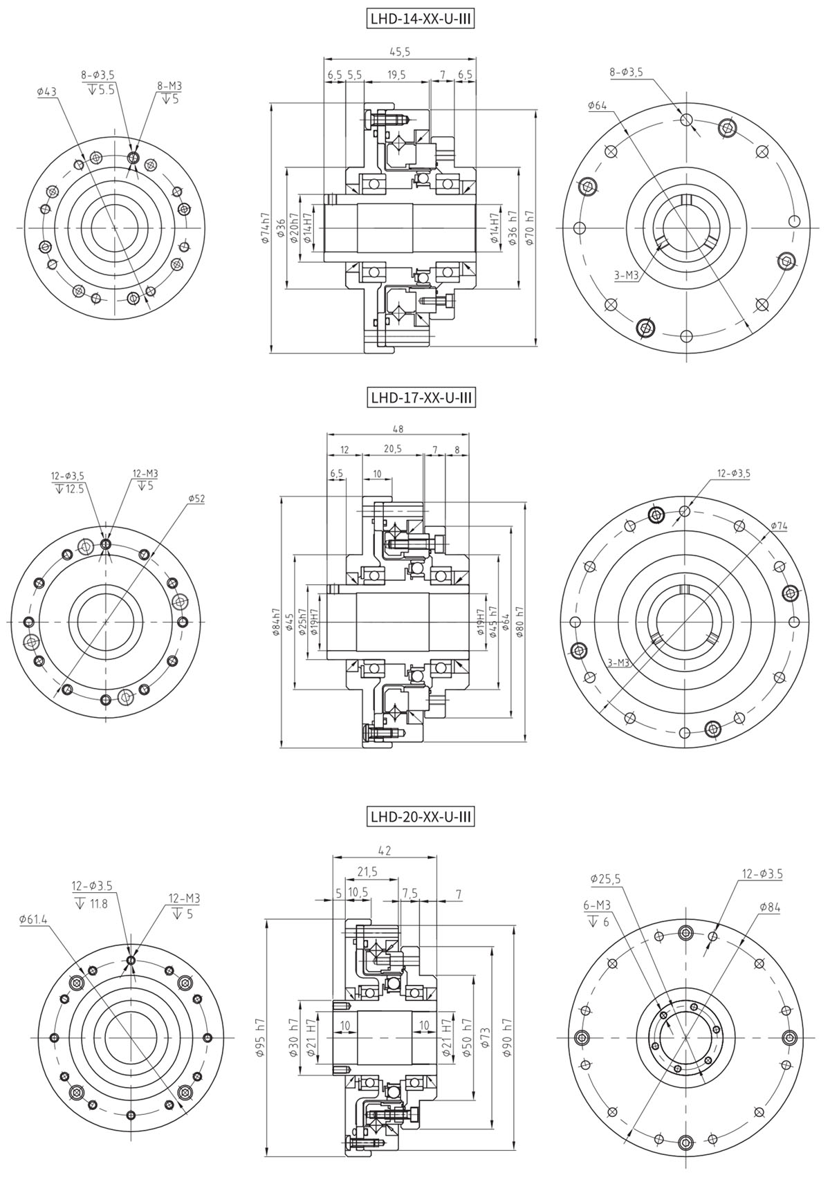 LHD-III谐波减速器模型